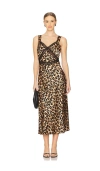 Bardot Slip-kleid Aus Satin Emory In Brown