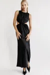 Bardot Esfira Twist Front Maxi Dress In Black