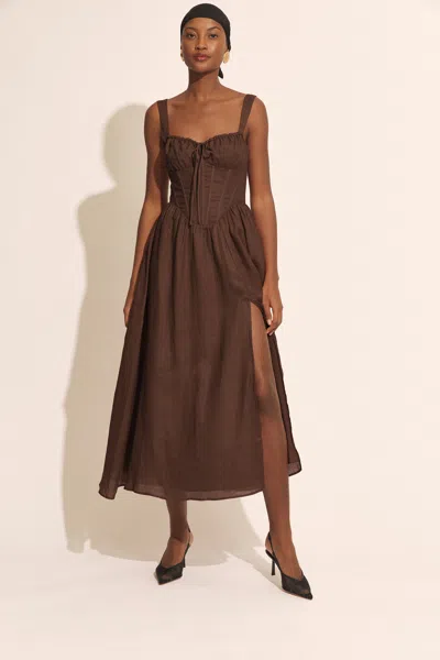 Bardot Esra Midi Dress In Brown
