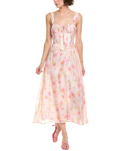 Bardot Esra Printed Midi Dress In Pink