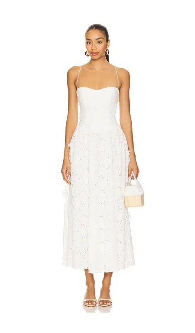 Bardot Estie Broderie Maxi Dress In White
