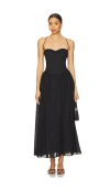 Bardot Estie Cotton Maxi Dress In Black