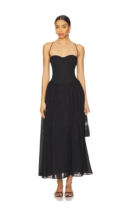 Bardot Estie Cotton Maxi Dress In Black