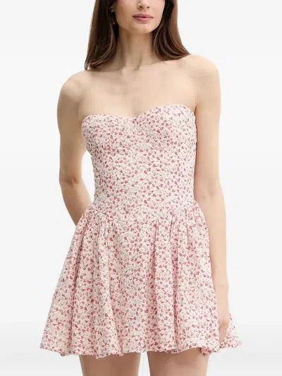 Bardot Estie Floral-print Mini Dress In Pink