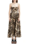 Bardot Estie Printed Maxi Dress In Nude
