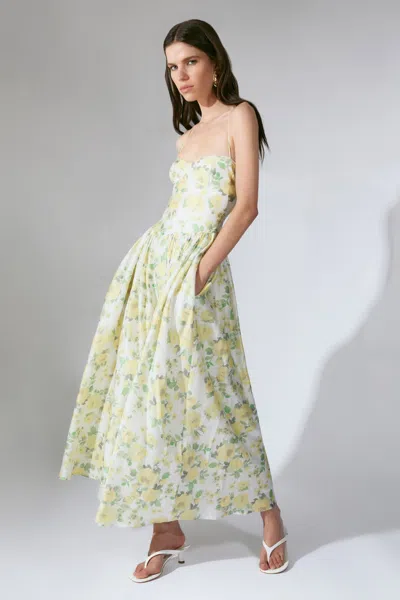 Bardot Estie Printed Maxi Dress In Green
