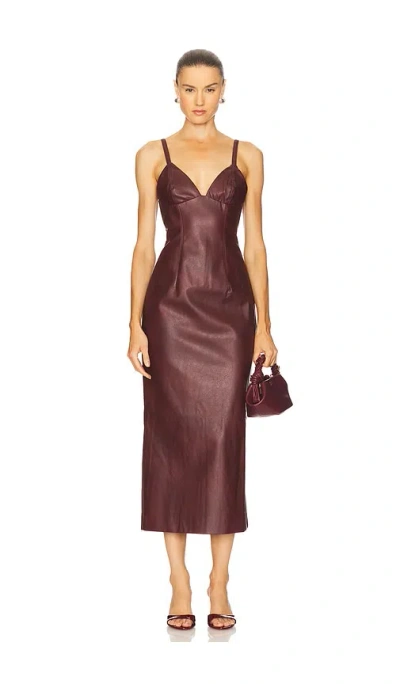 Bardot Estine Midi Dress In Burgundy