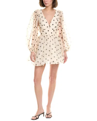 Bardot Eva Polka Dot Mini Dress In Brown