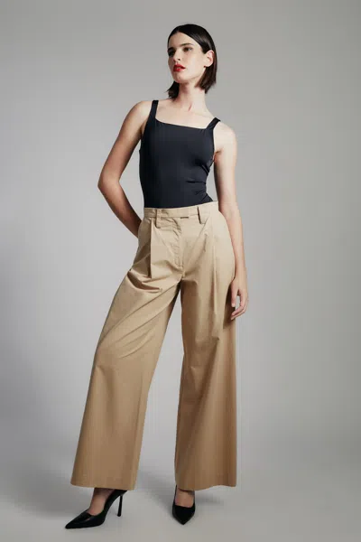 Bardot Faith Relaxed Pant In Biege