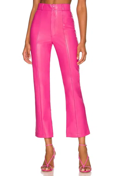 Bardot Polly Faux Leather Pant In Hot Pink