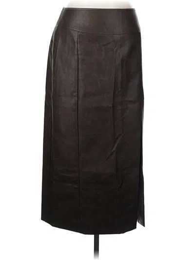 Pre-owned Bardot Faux Leather Skirt In Brown