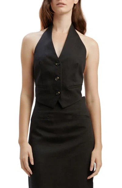 Bardot Felda Halter Vest In Black