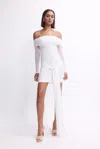 Bardot Fernanda Mesh Mini Dress In Orchid Wht