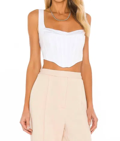Bardot Fitted Corset Bustier Top In Orchid White In Multi