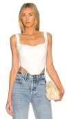 Bardot Fitted Corset Bustier In White