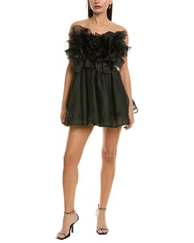 Bardot Fleurette Flower Mini Dress In Black