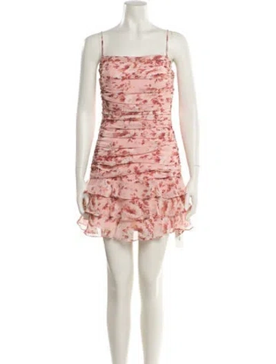 Pre-owned Bardot Floral Print Mini Dress In Multi