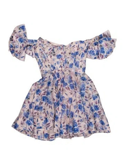 Pre-owned Bardot Floral Print Mini Dress In Multi