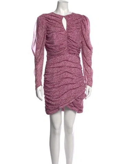 Pre-owned Bardot Floral Print Mini Dress W/ Tags In Pink