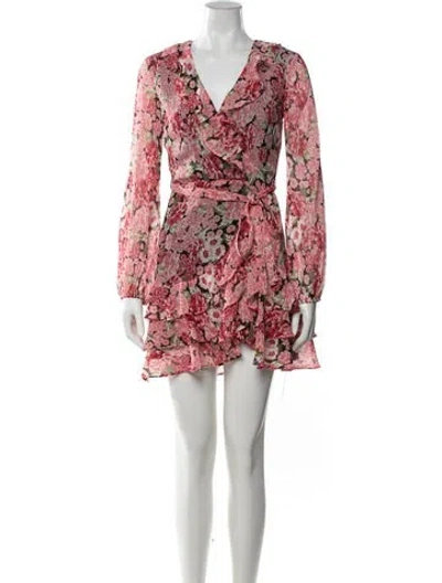 Pre-owned Bardot Floral Print Mini Dress W/ Tags In Pink