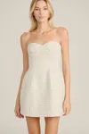 Bardot Florine Boucle Mini Dress In White