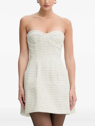 Bardot Florine Boucle Mini Dress In Neutral