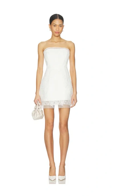 Bardot Franca Strapless Lace Minidress In White