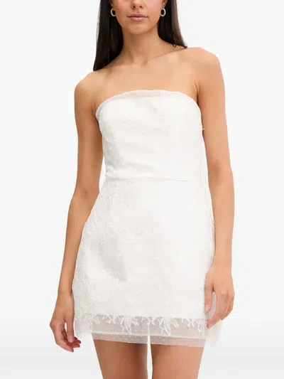 Bardot Franca Hourgrass-shaped Lace Strapless Mini Dress In Multi