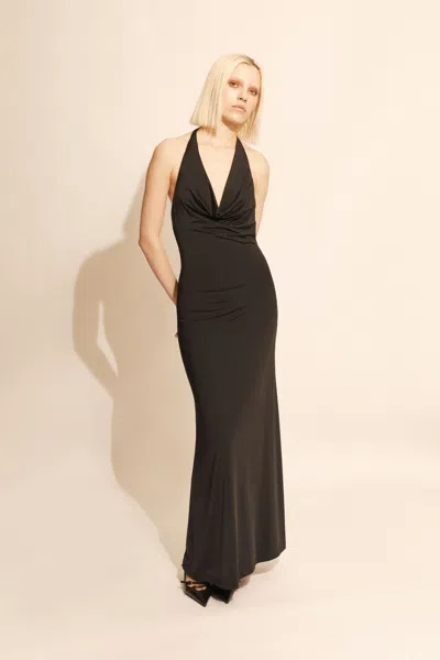 Bardot Francine Halter Maxi Dress In Black
