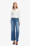 Bardot Frill Embroidered Blouse In Orchid Wht