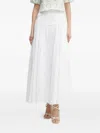Bardot Gathered Midi Skirt In White