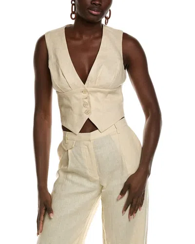 Bardot Geordy Linen Vest In Gray
