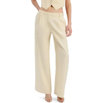 Bardot Geordy Wide Leg Linen Pants In Neutral
