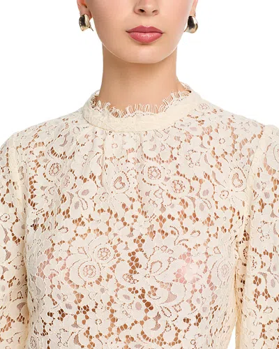 Bardot Georgia Lace Top In Neutral
