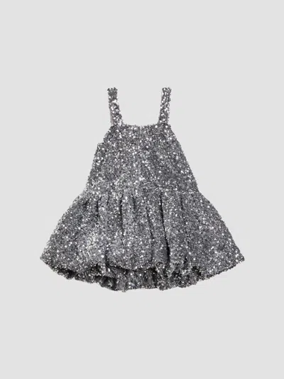 Bardot Girl's Little Girl's & Girl's Alanna Sequined Bubble Dress In Silver