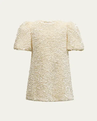 Bardot Kids' Girl's Mini Sequin Dress In White