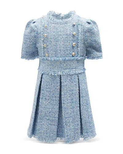 Bardot Girls' Brielle Boucle Dress - Little Kid, Big Kid In Blue Mist