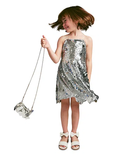 Bardot Girls' Sequin Halter Dress - Little Kid, Big Kid In Silver
