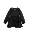 Bardot Girls' Wednesday Organza Trim Dress - Little Kid, Big Kid In Black