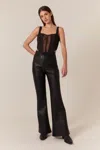 Bardot Halifax Pu Flare Pant In Black