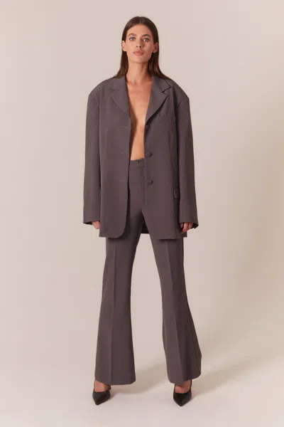 Bardot Halifax Slim Flare Pant In Charcoal