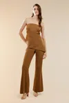Bardot Halifax Slim Flare Pant In Chocolate