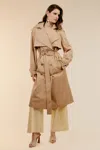 Bardot Halle Trench Coat In Tan