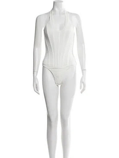 Pre-owned Bardot Halterneck Sleeveless Top W/ Tags In White