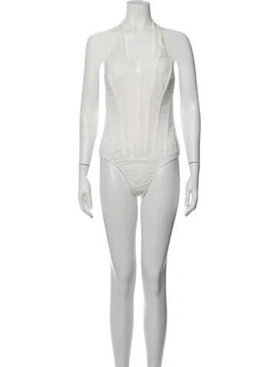 Pre-owned Bardot Halterneck Sleeveless Top W/ Tags In White