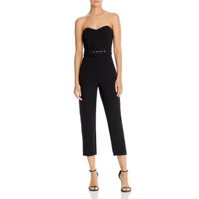 Bardot Harriet Womens Strapless Belted Jumpsuit In Black