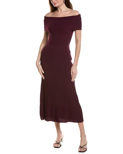 Bardot Adoni Off-shoulder Maxi Dress In Burgundy