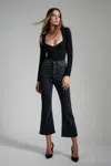Bardot Heidi Flared Cropped Leg In Washed Bla