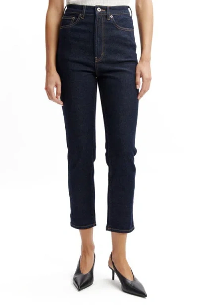 Bardot Heidi Straight Leg Crop Jeans In Dark