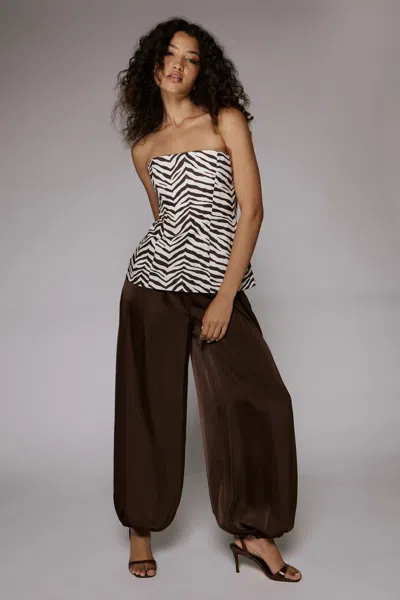 Bardot Helenia Longline Strapless Top In Black